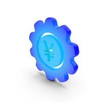 Gear With Yen Symbol PNG & PSD Images