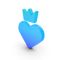 Heart With Crown Symbol PNG & PSD Images