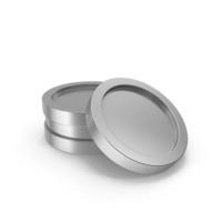 Silver Coins Stack PNG & PSD Images