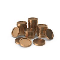 Bronze Coins Stack PNG & PSD Images