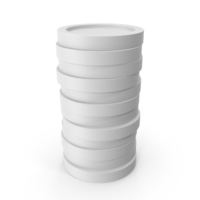 White Coins Stack PNG & PSD Images