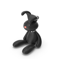Rabbit Toy Black Leather PNG & PSD Images