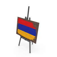 Armenia Country Flag Paint On Wooden Board PNG & PSD Images