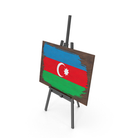 Azerbaijan Country Flag Paint On Wooden Board PNG & PSD Images