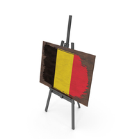 Belgium Country Flag Paint On Wooden Board PNG & PSD Images