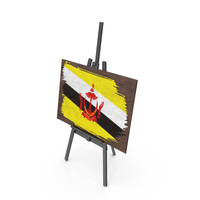 Brunei Country Flag Paint On Wooden Board PNG & PSD Images
