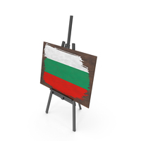 Bulgaria Country Flag Paint On Wooden Board PNG & PSD Images
