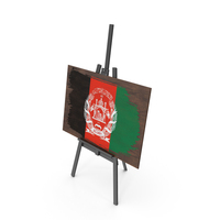 Afghanistan Country Flag Paint On Wooden Board PNG & PSD Images