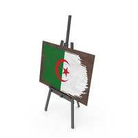 Algeria Country Flag Paint On Wooden Board PNG & PSD Images