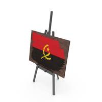 Angola Country Flag Paint On Wooden Board PNG & PSD Images
