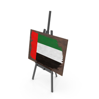 Arab Emirates Country Flag Paint On Wooden Board PNG & PSD Images