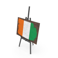 Cote DIvoire Country Flag Paint On Wooden Board PNG & PSD Images