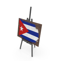 Cuba Country Flag Paint On Wooden Board PNG & PSD Images