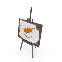 Cyprus Country Flag Paint On Wooden Board PNG & PSD Images