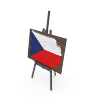 Czech Republic Country Flag Paint On Wooden Board PNG & PSD Images