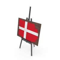 Denmark Country Flag Paint On Wooden Board PNG & PSD Images