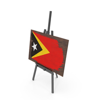 East Timor Country Flag Paint On Wooden Board PNG & PSD Images