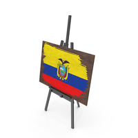 Ecuador Colombia Country Flag Paint On Wooden Board PNG & PSD Images