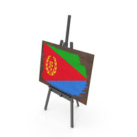 Eritrea Country Flag Paint On Wooden Board PNG & PSD Images