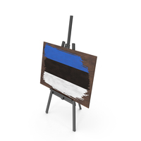 Estonia Country Flag Paint On Wooden Board PNG & PSD Images