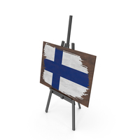 Finland Country Flag Paint On Wooden Board PNG & PSD Images