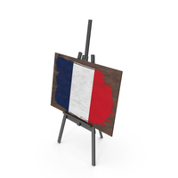 France Country Flag Paint On Wooden Board PNG & PSD Images