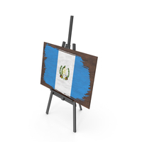 Guatemala Country Flag Paint On Wooden Board PNG & PSD Images