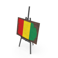 Guinea Country Flag Paint On Wooden Board PNG & PSD Images
