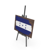 Honduras Country Flag Paint On Wooden Board PNG & PSD Images