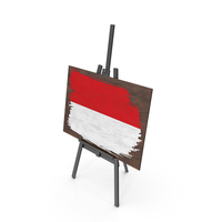 Indonesia Country Flag Paint On Wooden Board PNG & PSD Images
