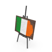 Ireland Country Flag Paint On Wooden Board PNG & PSD Images