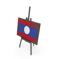Laos Country Flag Paint On Wooden Board PNG & PSD Images