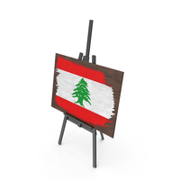 Lebanon Country Flag Paint On Wooden Board PNG & PSD Images