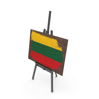 Lithuania Country Flag Paint On Wooden Board PNG & PSD Images