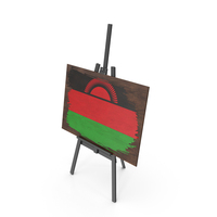 Malawi Country Flag Paint On Wooden Board PNG & PSD Images