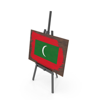 Maldives Country Flag Paint On Wooden Board PNG & PSD Images