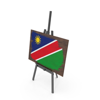 Namibia Country Flag Paint On Wooden Board PNG & PSD Images