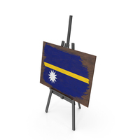 Nauru Country Flag Paint On Wooden Board PNG & PSD Images