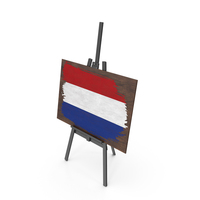 Netherlands European Country Flag Paint On Wooden Board PNG & PSD Images