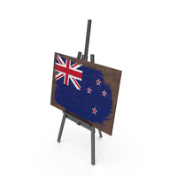 New Zealand Country Flag Paint On Wooden Board PNG & PSD Images