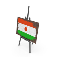 Niger Country Flag Paint On Wooden Board PNG & PSD Images