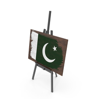 Pakistan Country Flag Paint On Wooden Board PNG & PSD Images