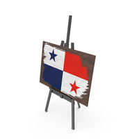Panama Country Flag Paint On Wooden Board PNG & PSD Images