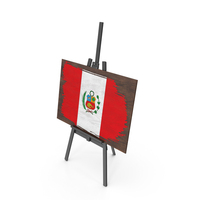 Peru Country Flag Paint On Wooden Board PNG & PSD Images