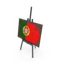 Portugal Country Flag Paint On Wooden Board PNG & PSD Images