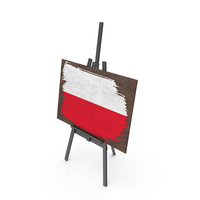 Poland Country Flag Paint On Wooden Board PNG & PSD Images