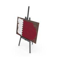 Qatar Country Flag Paint On Wooden Board PNG & PSD Images
