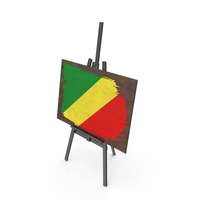 Republic of the Congo Country Flag Paint On Wooden Board PNG & PSD Images