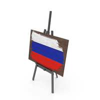 Russia Country Flag Paint On Wooden Board PNG & PSD Images