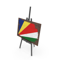 Seychelles Country Flag Paint On Wooden Board PNG & PSD Images